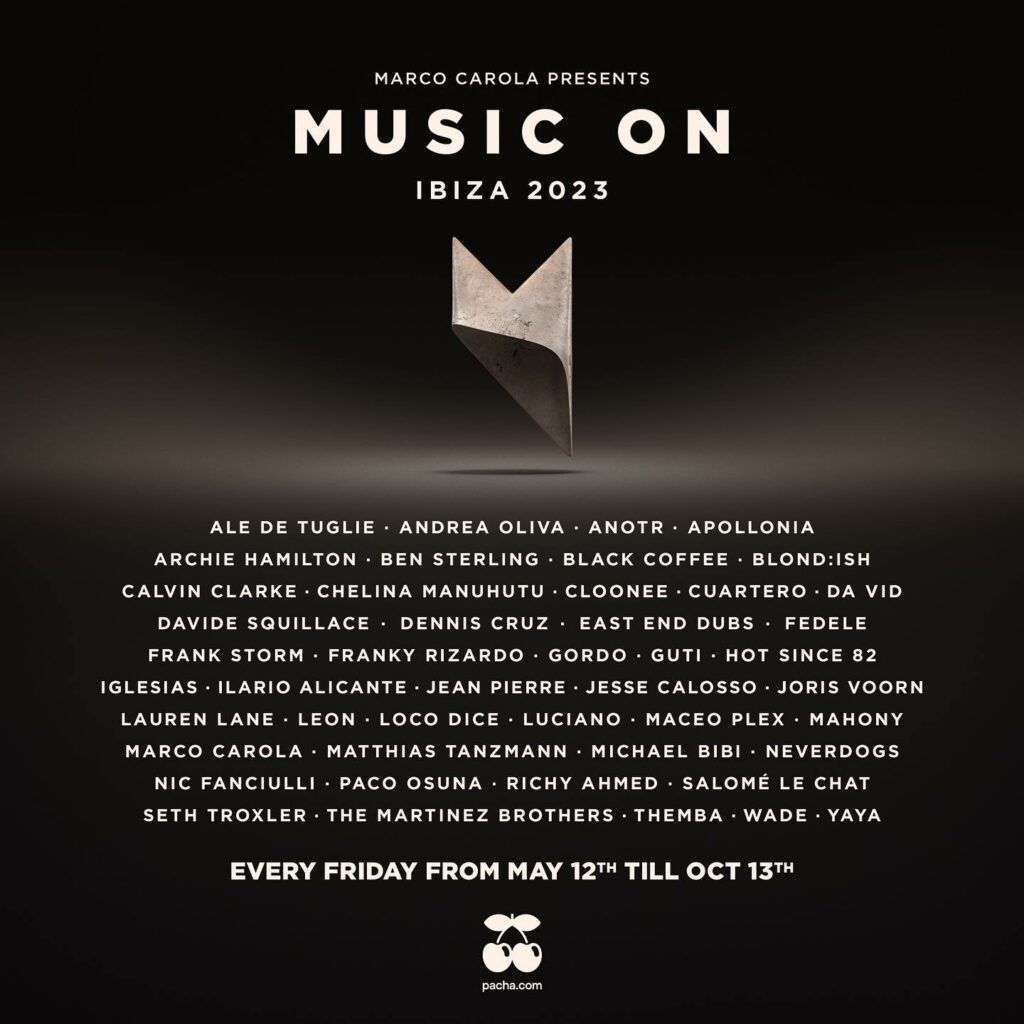 Music On Unveils Its 2023 Line-Up at Pacha Ibiza