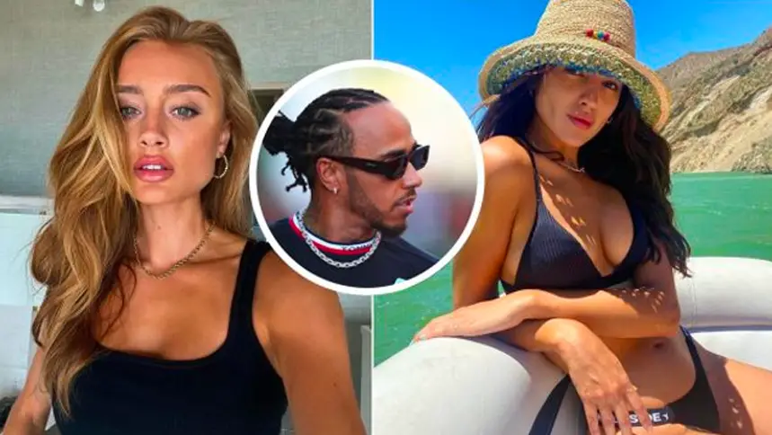 Lewis Hamilton in Ibiza chilling on a Yacht with a Tennis Prodigy and an Actress