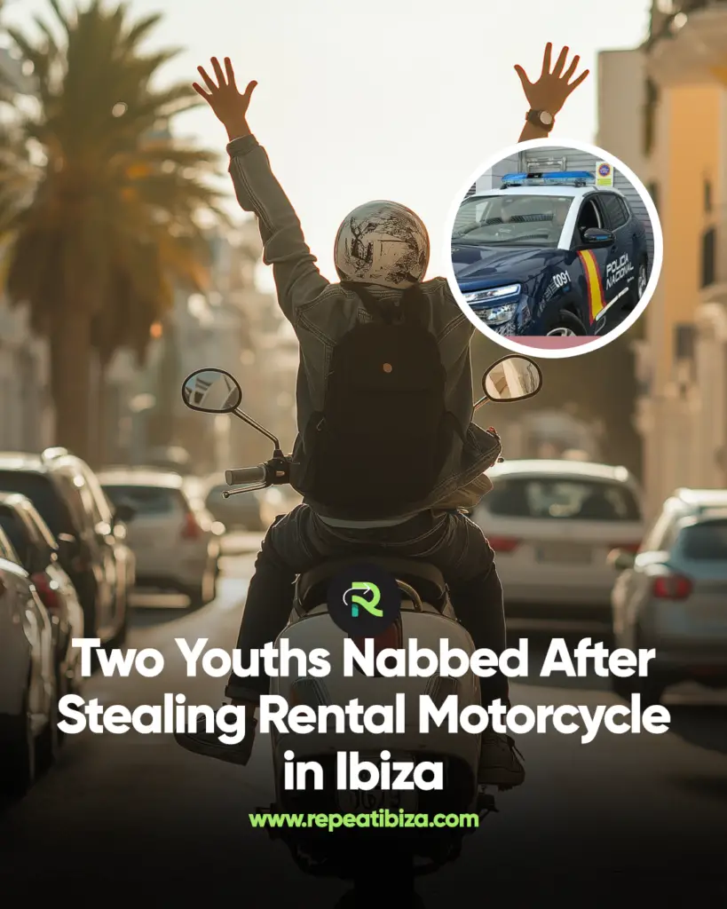 Two Youths Nabbed After Stealing Rental Motorcycle in Ibiza